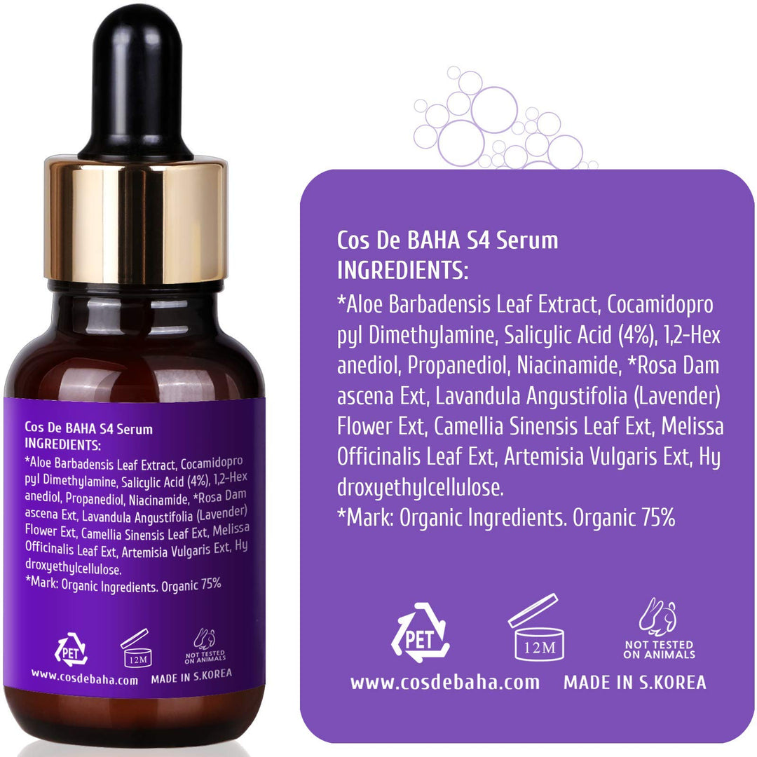 Cos De BAHA Salicylic Acid 4% Exfoliating Facial Serum, 1 fl oz