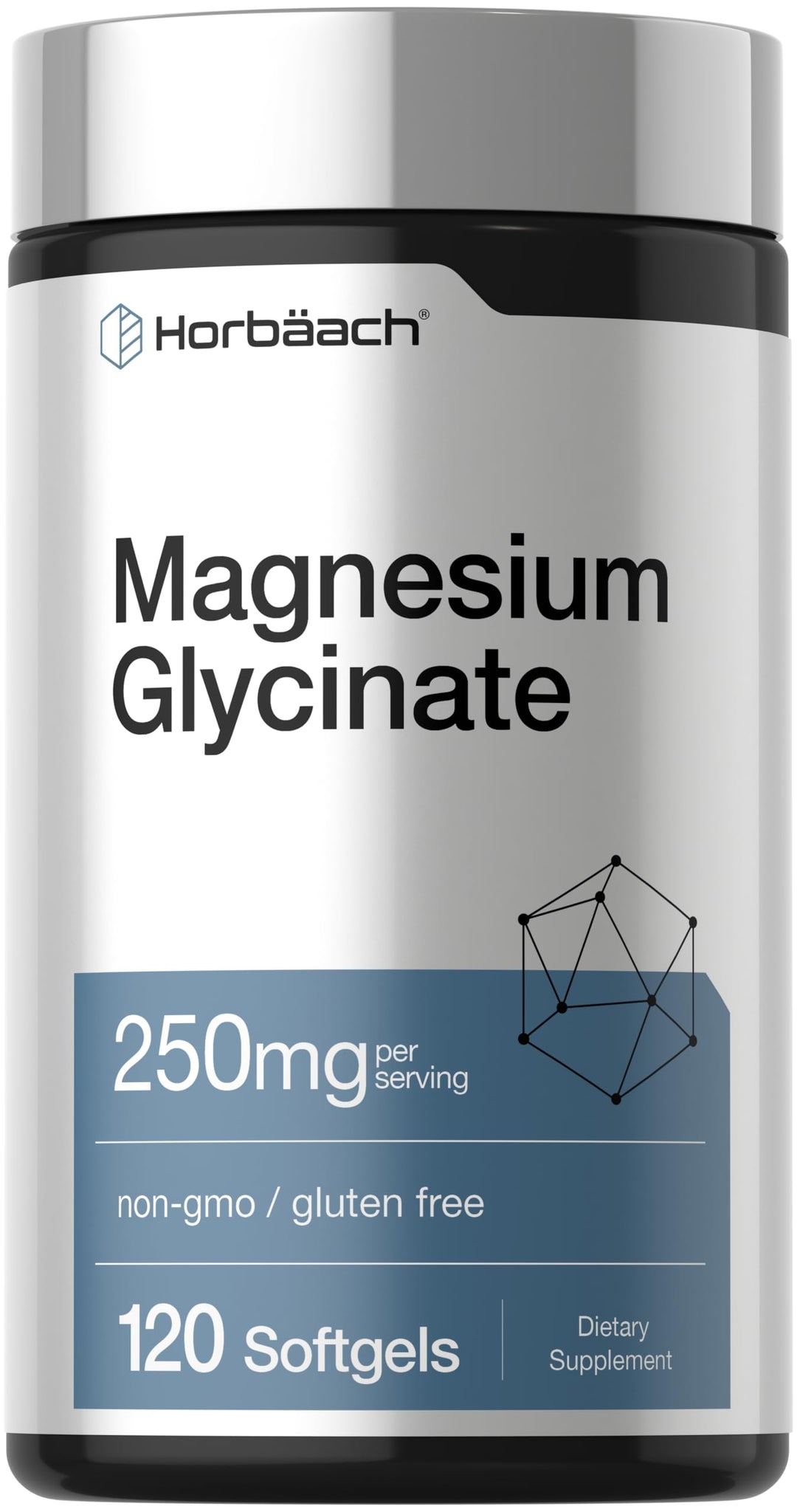 Horbäach Magnesium Ycinate 250 mg, 120 Count