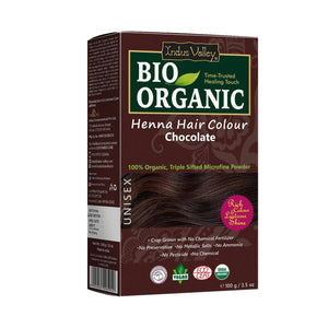 INDUS VALLEY Bio Organic Natural Henna Hair Color, Chocolate, 100 g