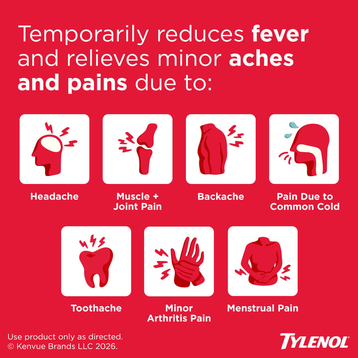 Tylenol Extra Strength Pain Reliever and Fever Reducer Caplets, 500 mg, 100 Count