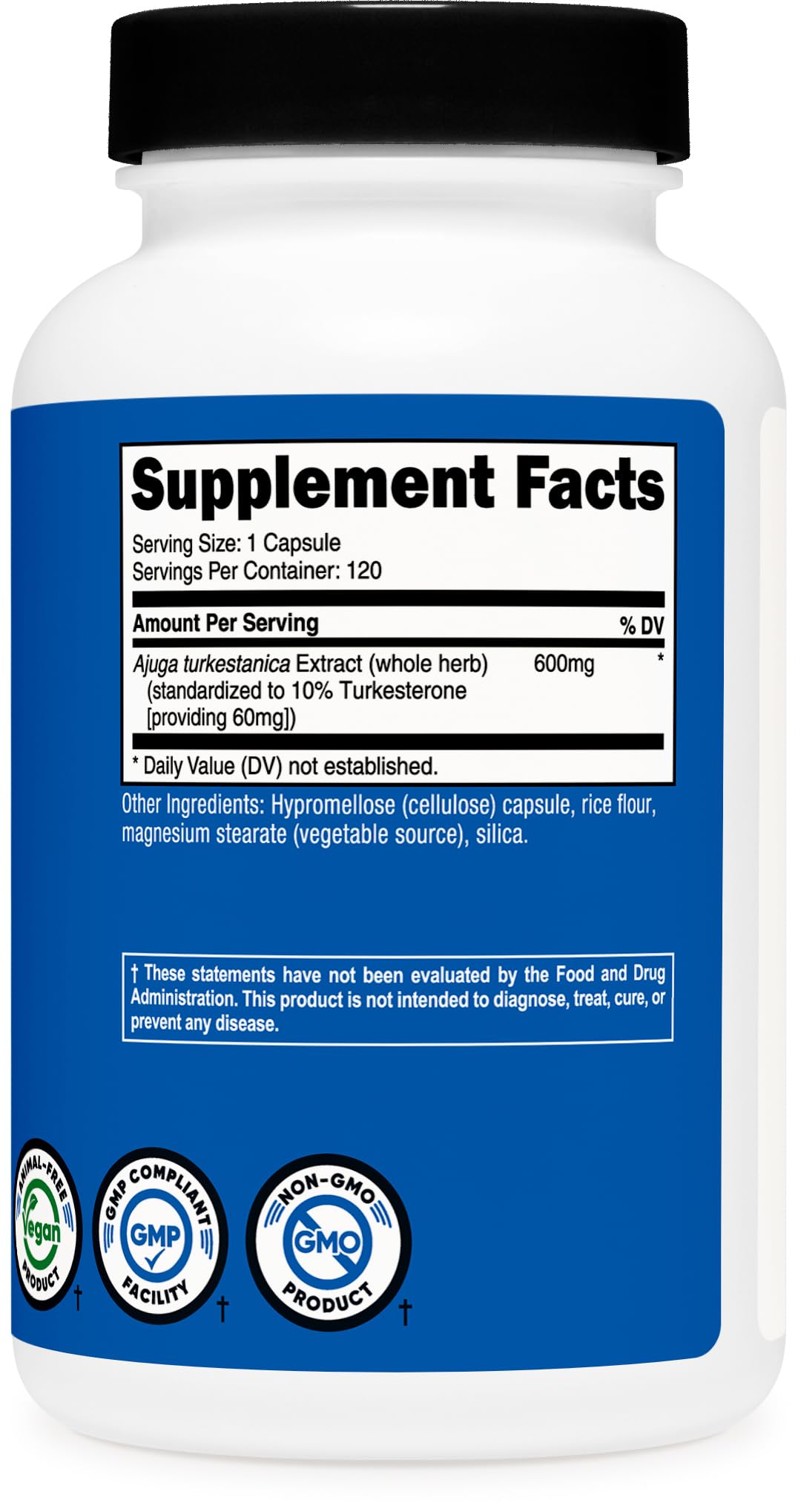 Nutricost Turkesterone Dietary Supplement, 600 mg, 120 Count