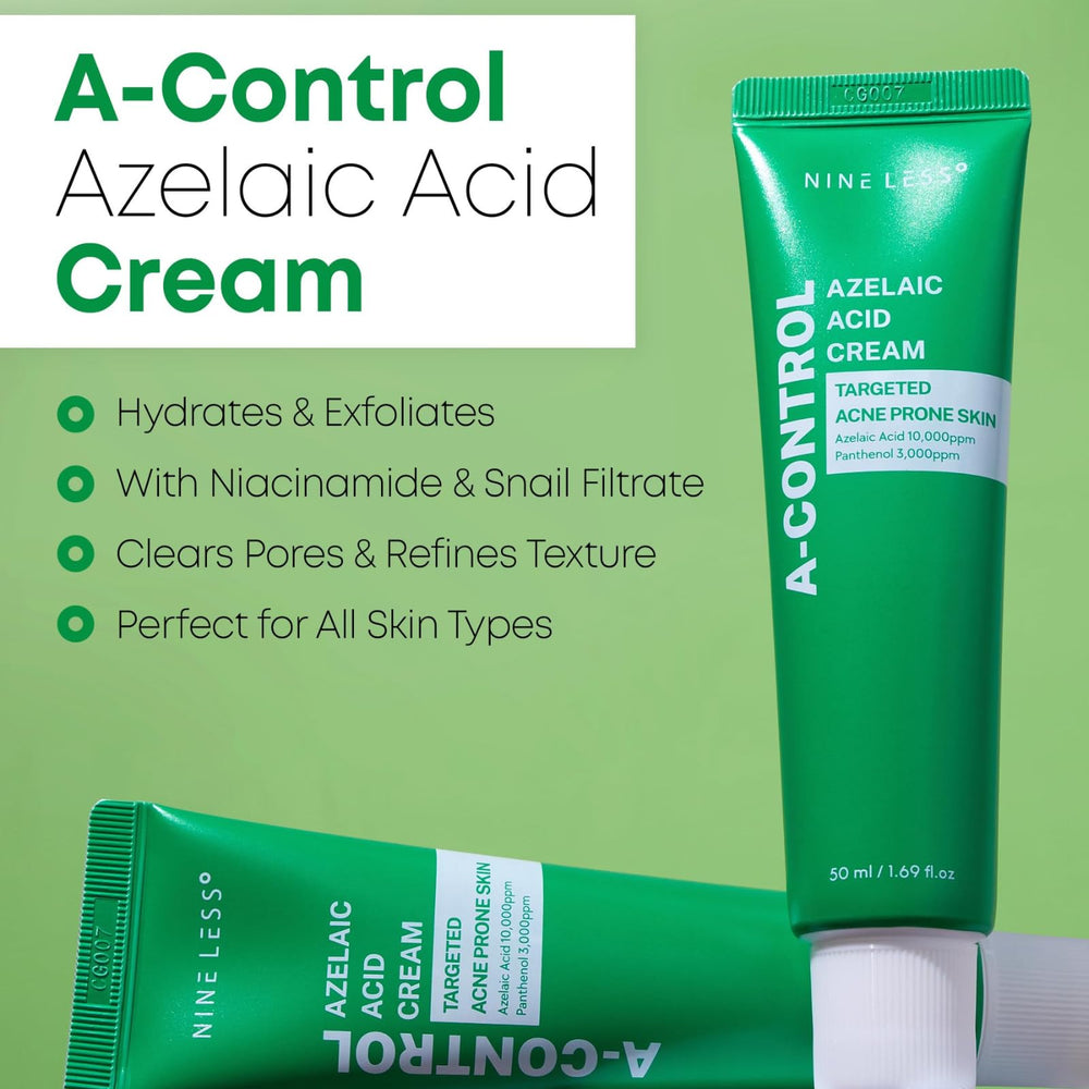 NINELESS A-Control Azelaic Acid Cream, 1.69 fl oz