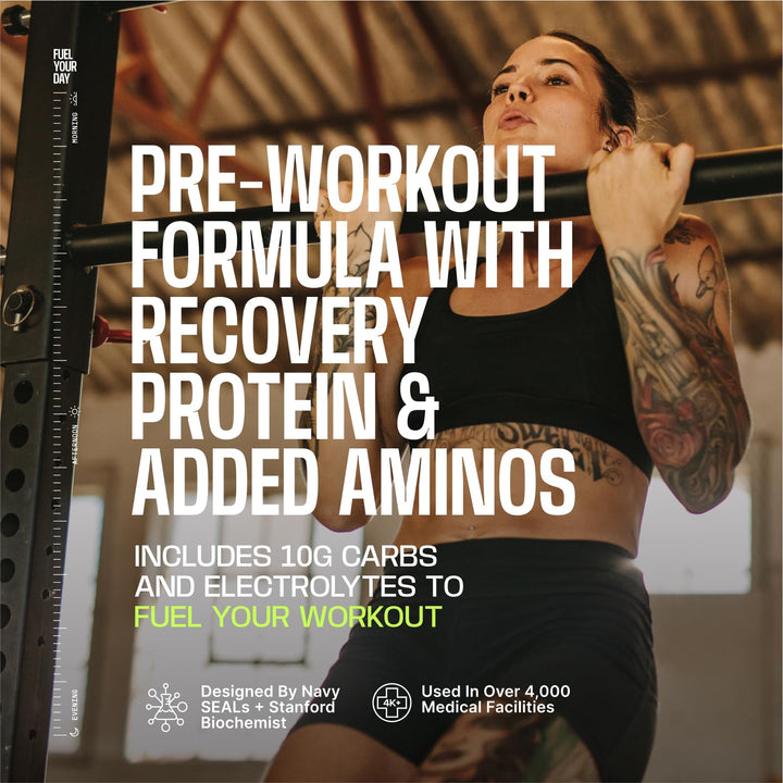 Frog Fuel Ultra Energy Gel & Pre Workout Shot, Caffeine Free, Berry, 24 Count
