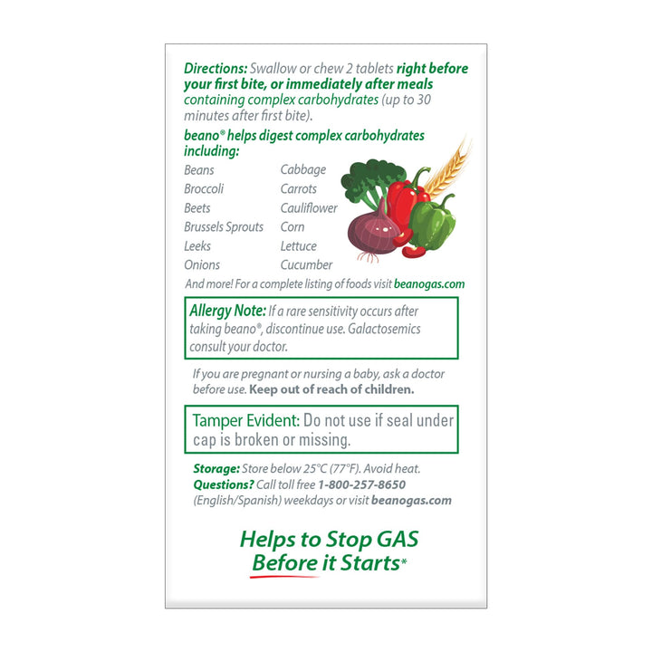 Beano Food Enzyme Dietary Supplement, 150 Count