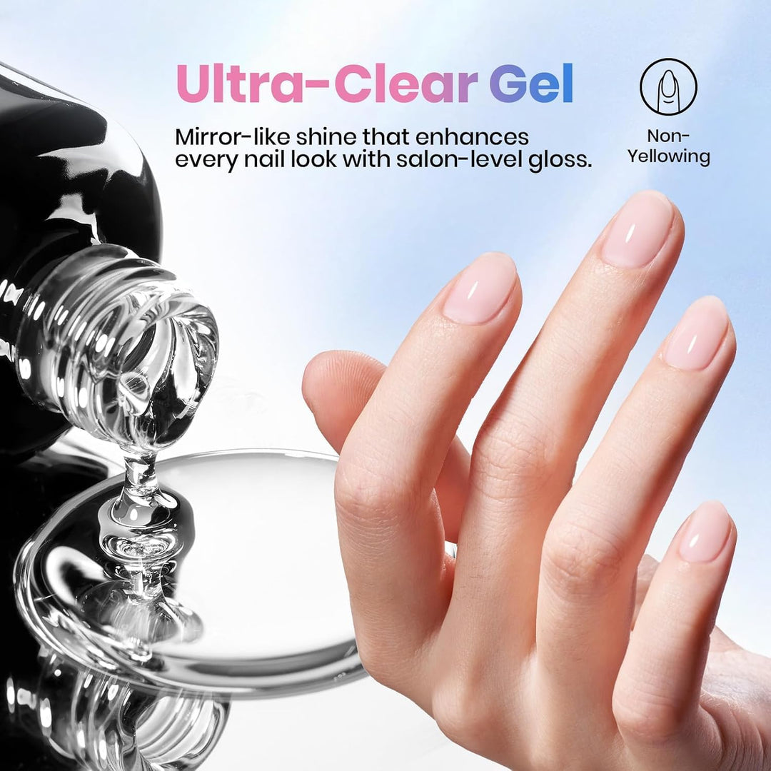 beetles Gel Polish Nail Glue And No Wipe Top Coat Kit, 15 ml, 2 Count