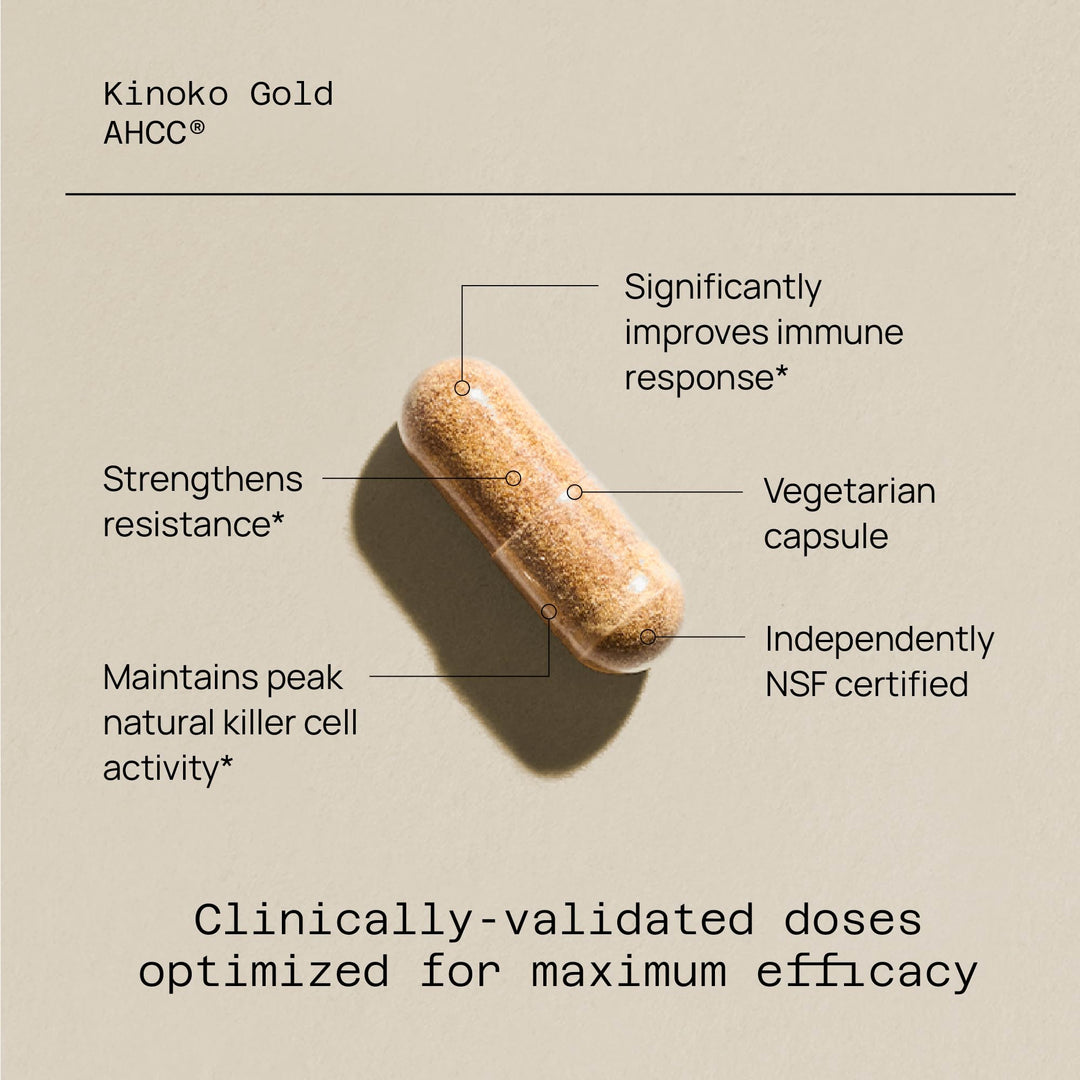 Quality of Life Labs Kinoko Gold AHCC, 500 mg, 60 Count