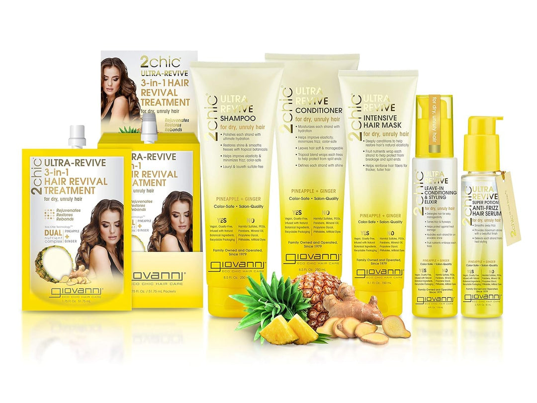 Giovanni Ultra Revive Leave-In Elixir, Pineapple & Ginger, 4 oz