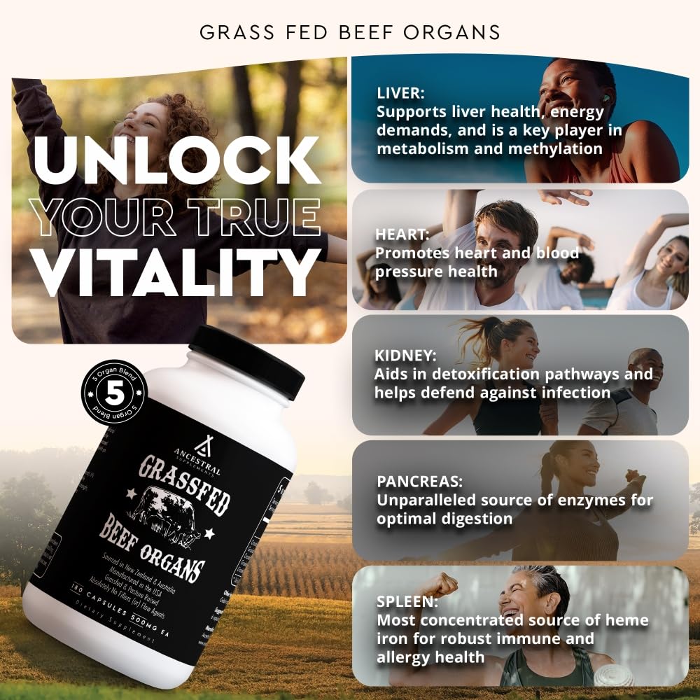Ancestral Supplements Grass Fed Beef Organs