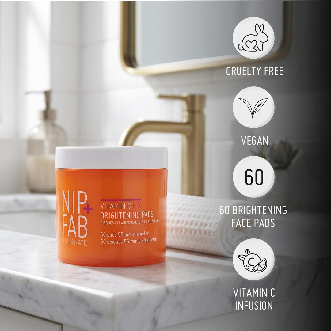 NIPFA Vitamin C Fix Brightening Pads, 60 Count, 2.7 oz