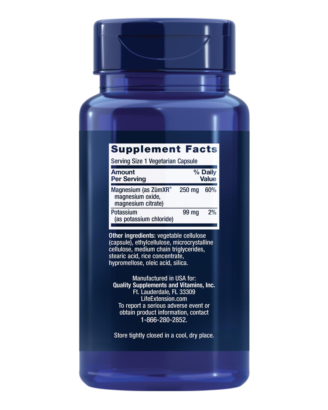 Life Extension Potassium with Extend-Release Magnesium, 60 Count