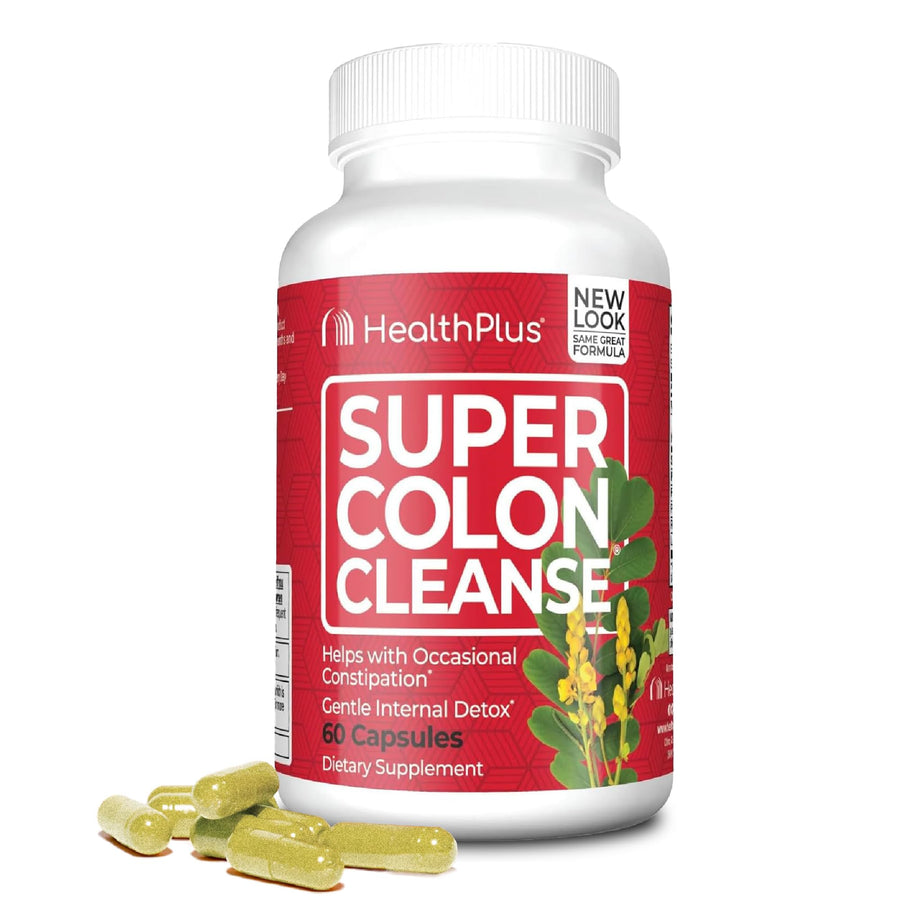 Health Plus Super Colon Cleanse Capsules, 500 mg, 60 Count