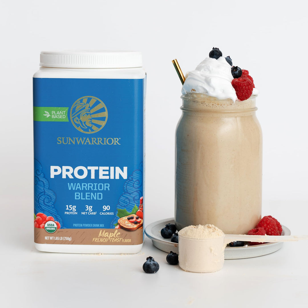 Sunwarrior Warrior Blend Organic Vegan Protein, Maple, 30 Servings