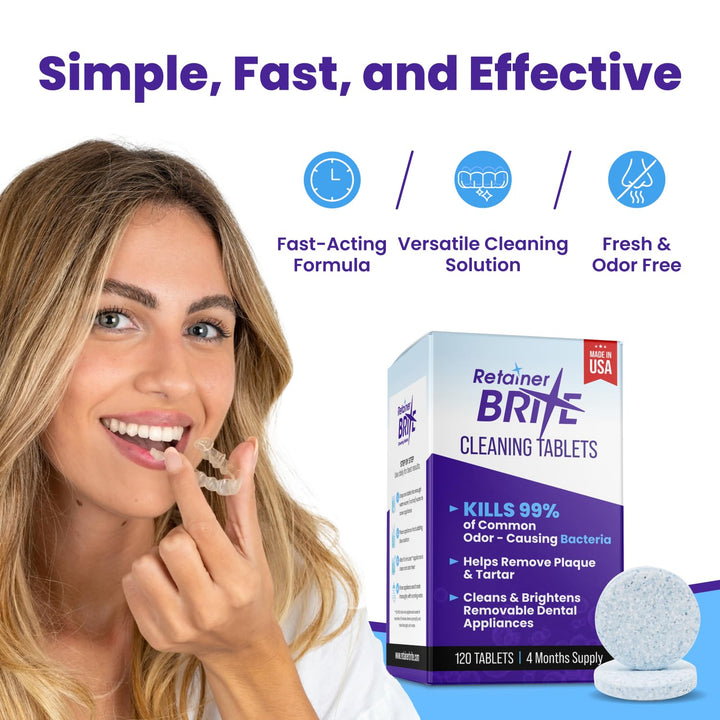 Retainer Brite Cleaning Tablets, 96 Count
