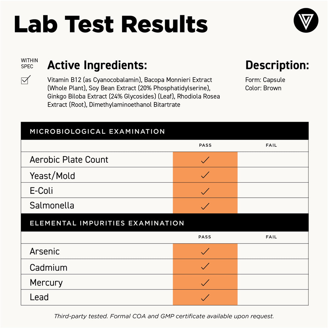 Vital Vitamins Brain Supplement And Nootropics Booster