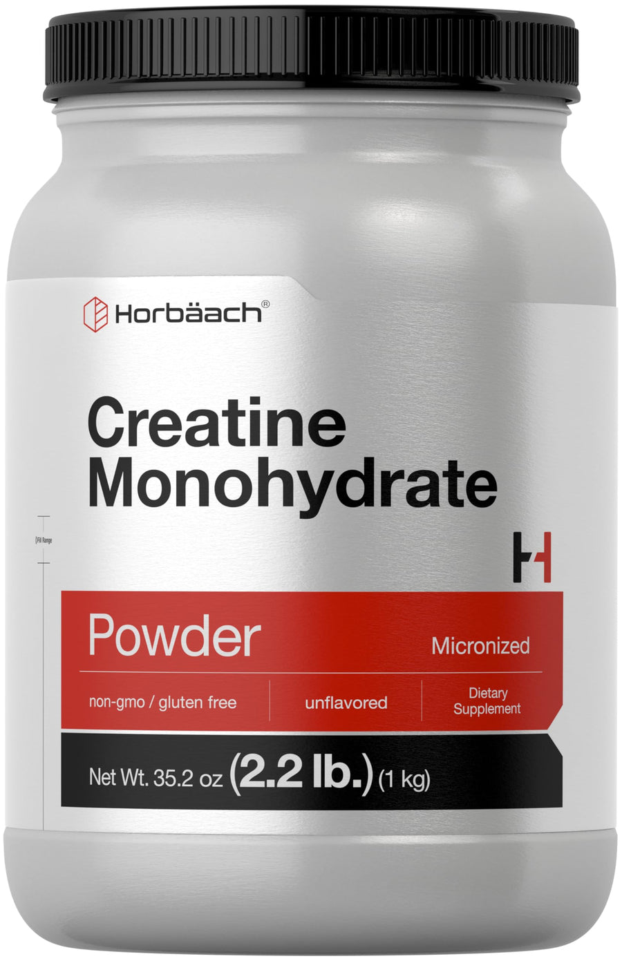 Horbäach Creatine Monohydrate Powder, Unflavored, 2.2 lb