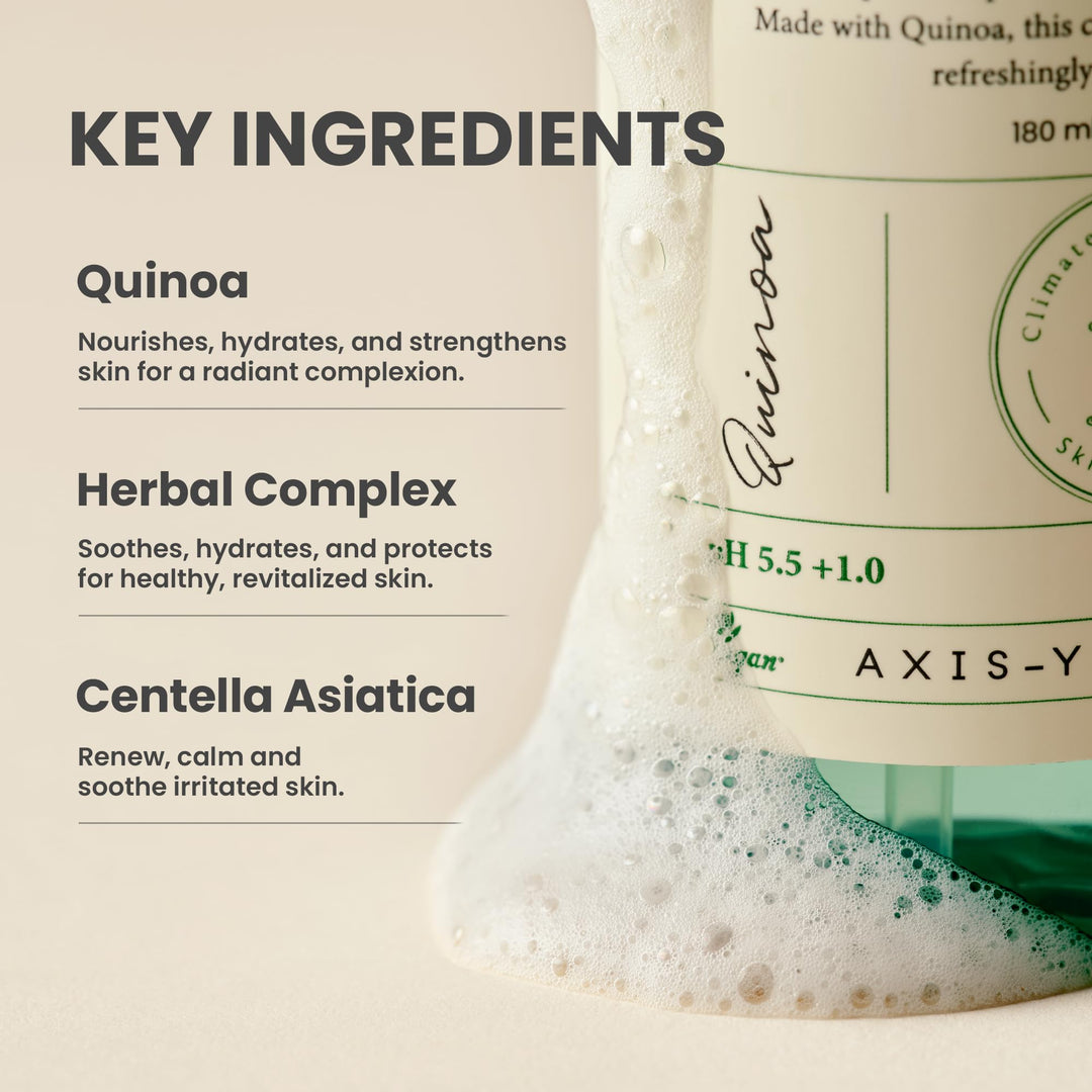 AXIS-Y Quinoa One-Step Balanced Gel Cleanser, 180 ml