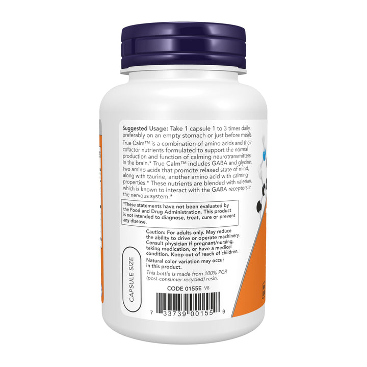 NOW True Calm Amino Relaxer, 90 Count
