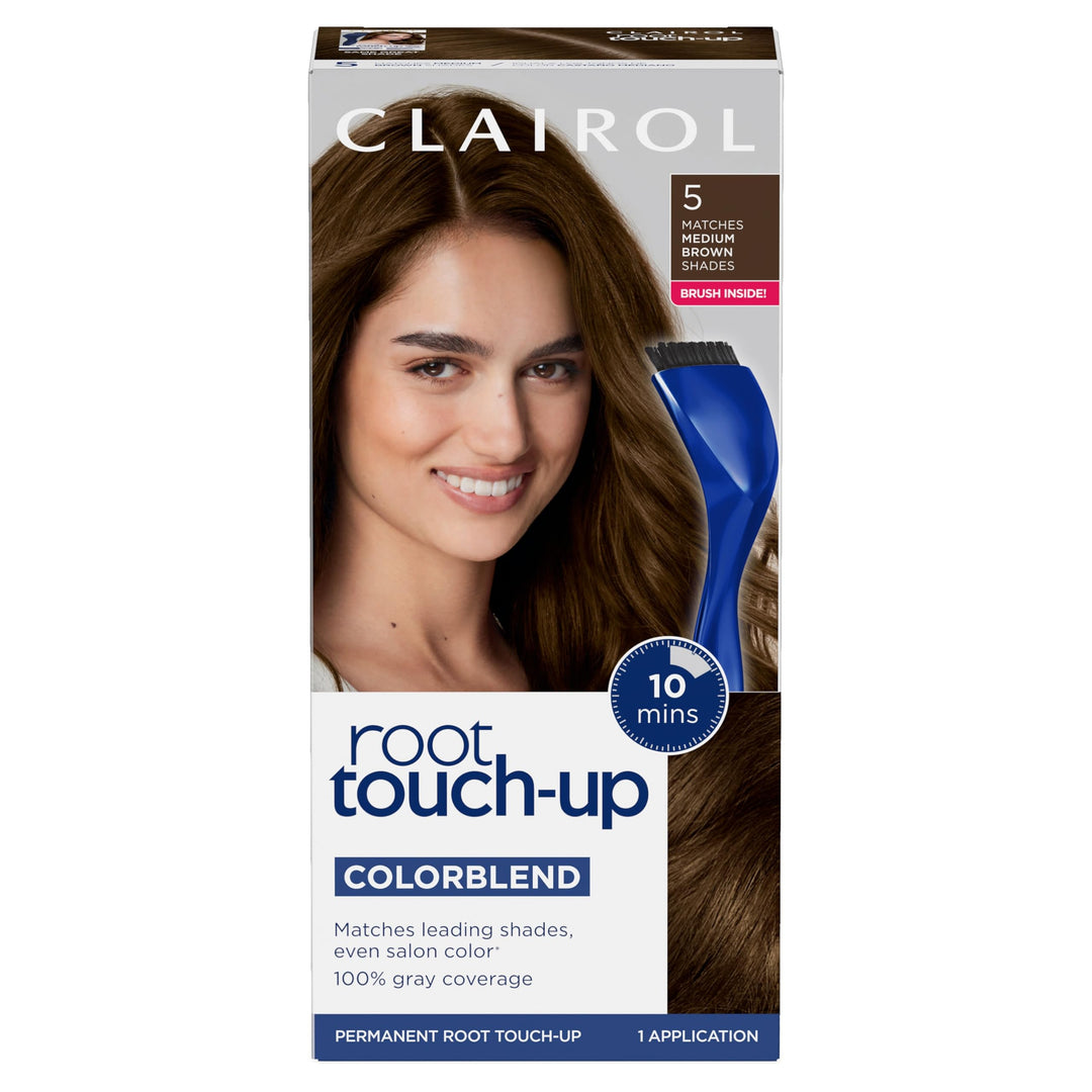 Clairol Nice n Easy Root Touch-Up Permanent Color, Medium Brown, 1 Count