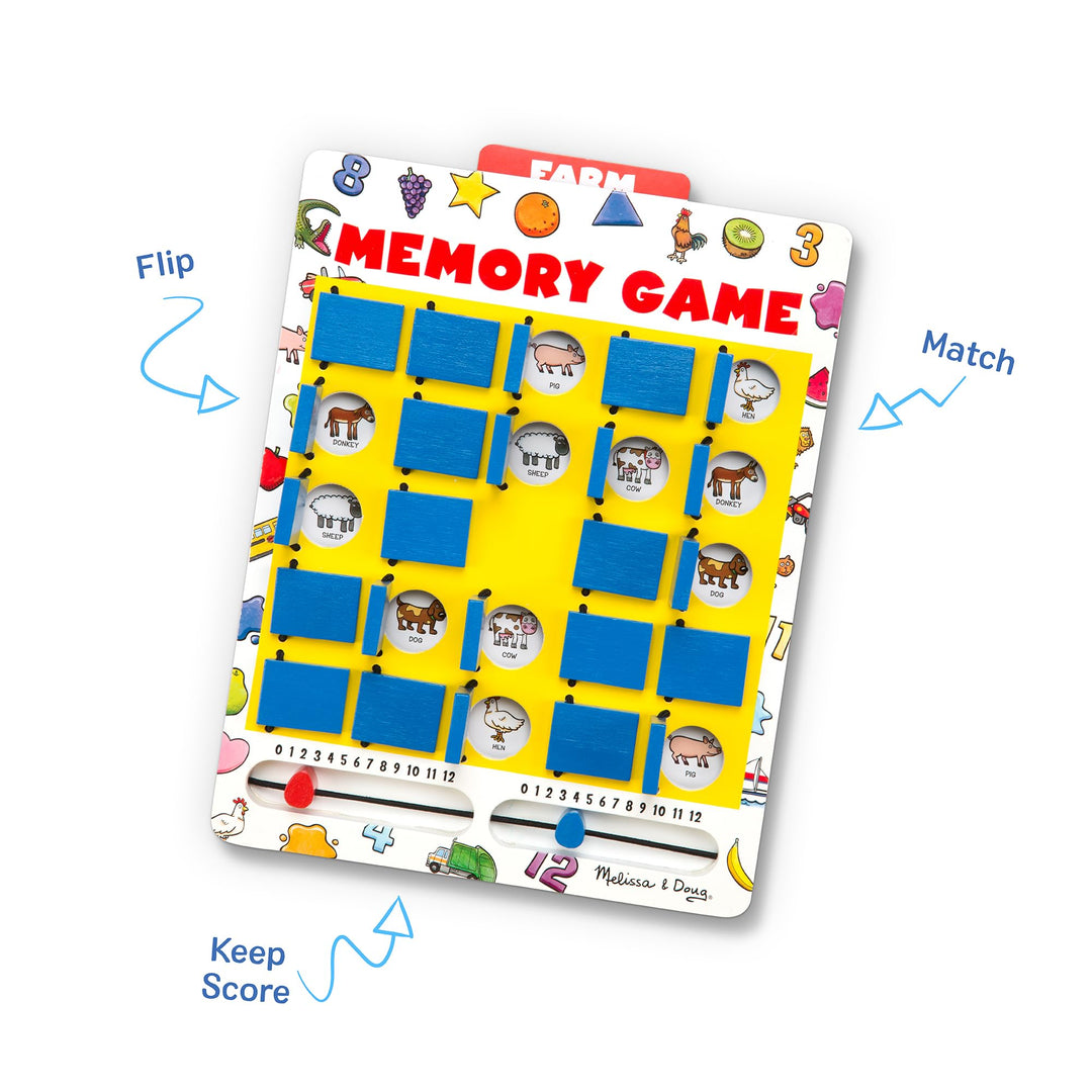 Melissa & Doug Flip to Win Travel Memory Game, Multi, 7 Count