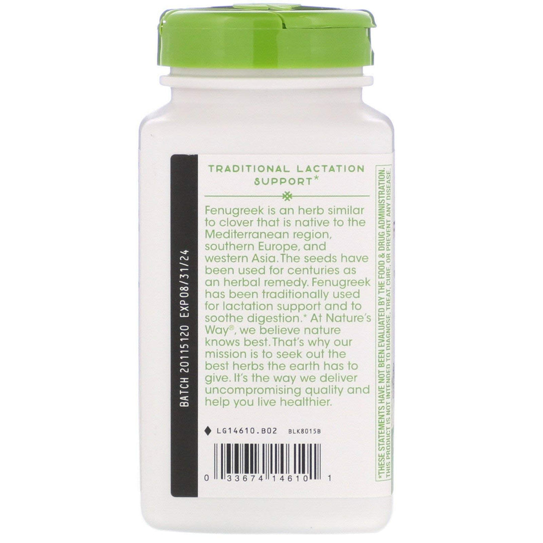 Nature's Way Fenugreek Seed, 610 mg, 180 Count