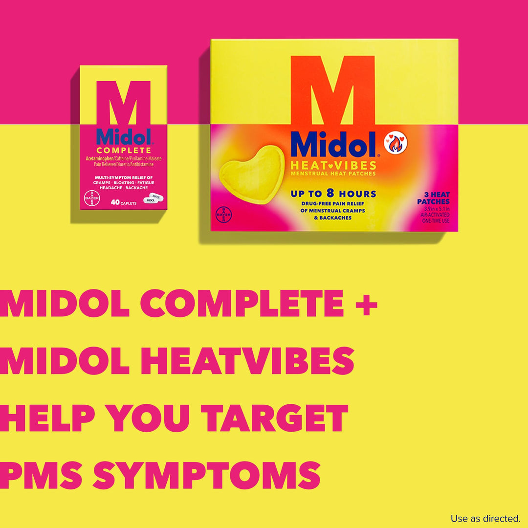 Midol Complete Multi-Symptom Relief Caplets, 40 Count
