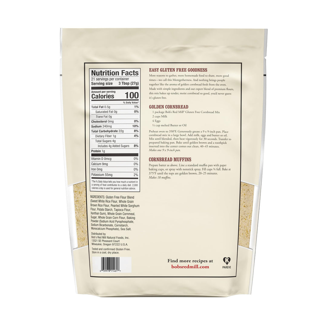 Bob's Red Mill Cornbread and Muffin Mix, Gluten Free, 20 oz