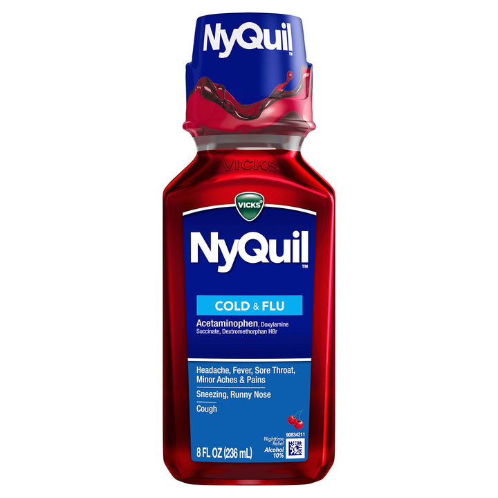 Vicks NyQuil Liquid, Cherry, 8 fl oz