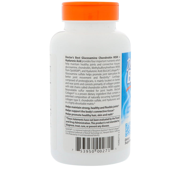 Doctor's BEST Glucosamine Chondroitin MSM with Hyaluronic Acid, 150 Count