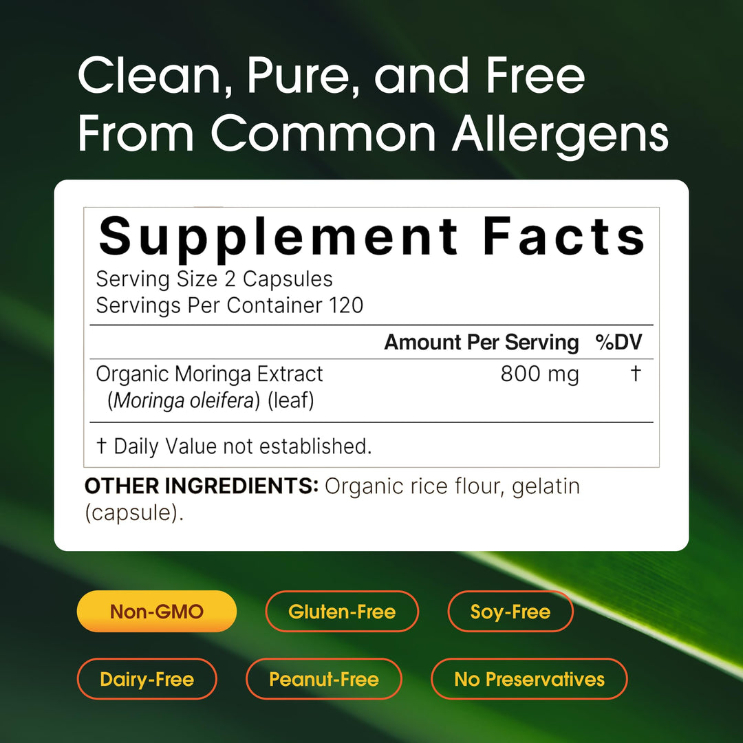 NatureBell Moringa 800mg, 240 Count
