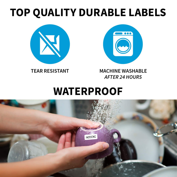 SUPIRITIV Stick-On Clothing Labels, 60 Count