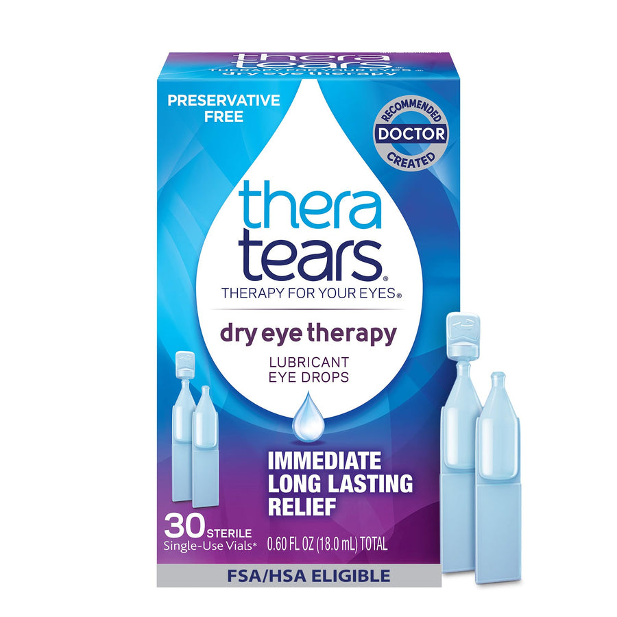 Thera Tears Eye Drops, Preservative Free, 30 Count