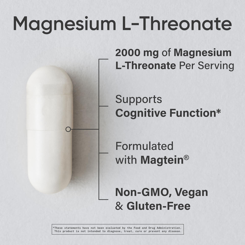 Sports Research Magnesium L-Threonate Capsules, 2000 mg, 90 Count