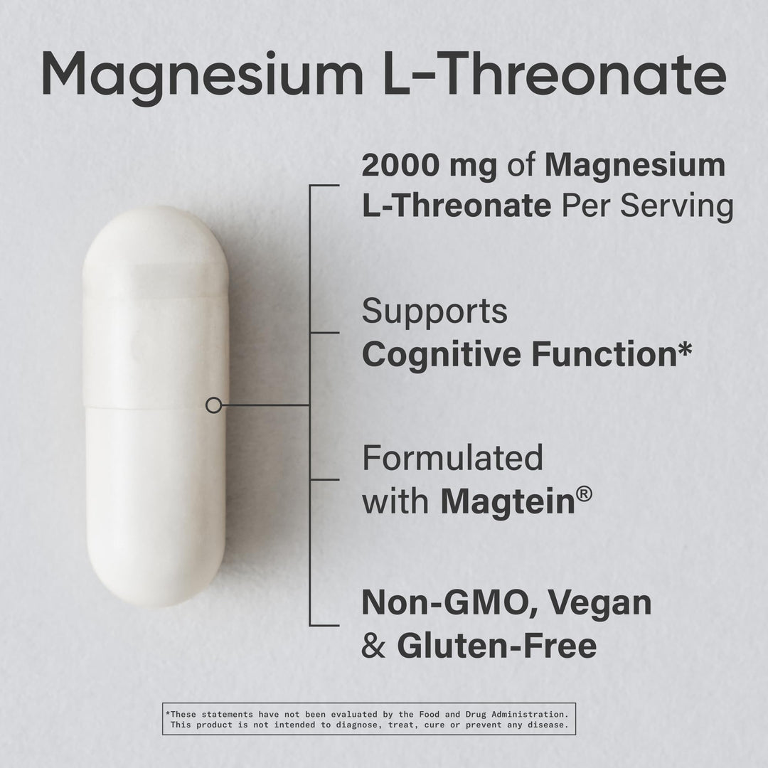 Sports Research Magnesium L-Threonate Capsules, 2000 mg, 90 Count