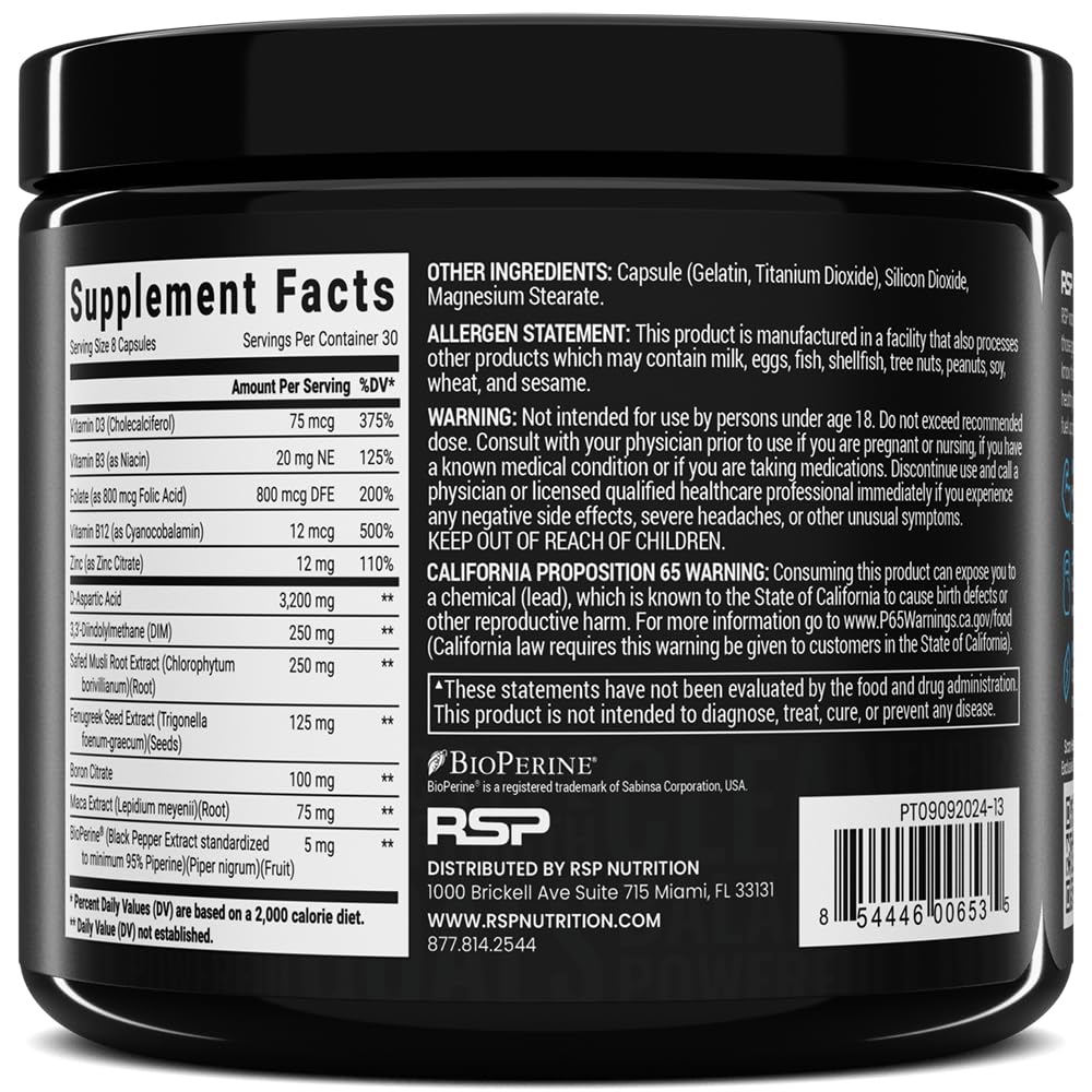 RSP NUTRITION Prime T, 30 Servings