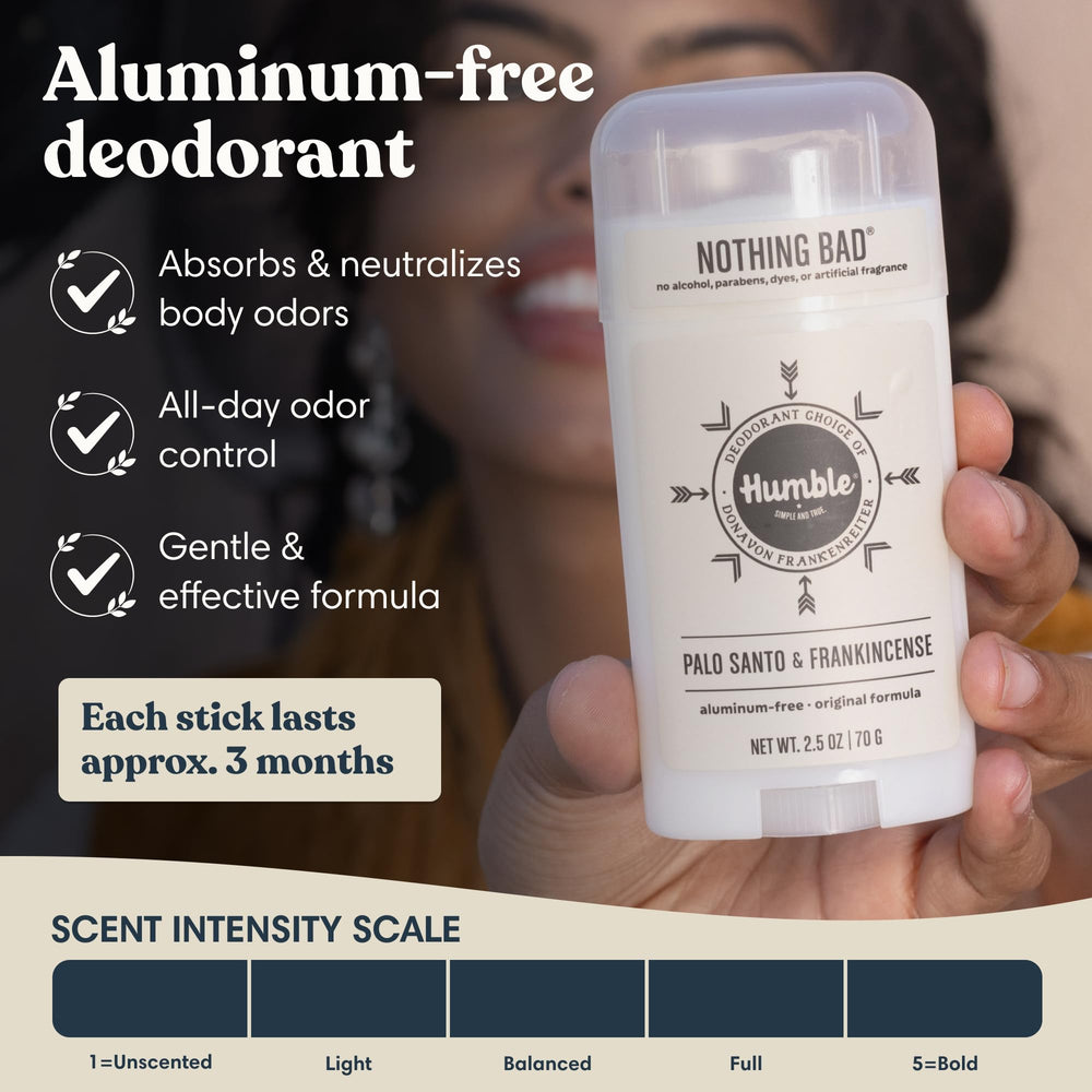 HUMBLE SIMPLE AND TRUE. All Natural Deodorant, Palo Santo, 1 Count