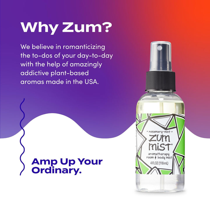 Indigo Wild, Zum Mist Aromatherapy Room & Body Mist, Rosemary-Mint, 4 fl oz