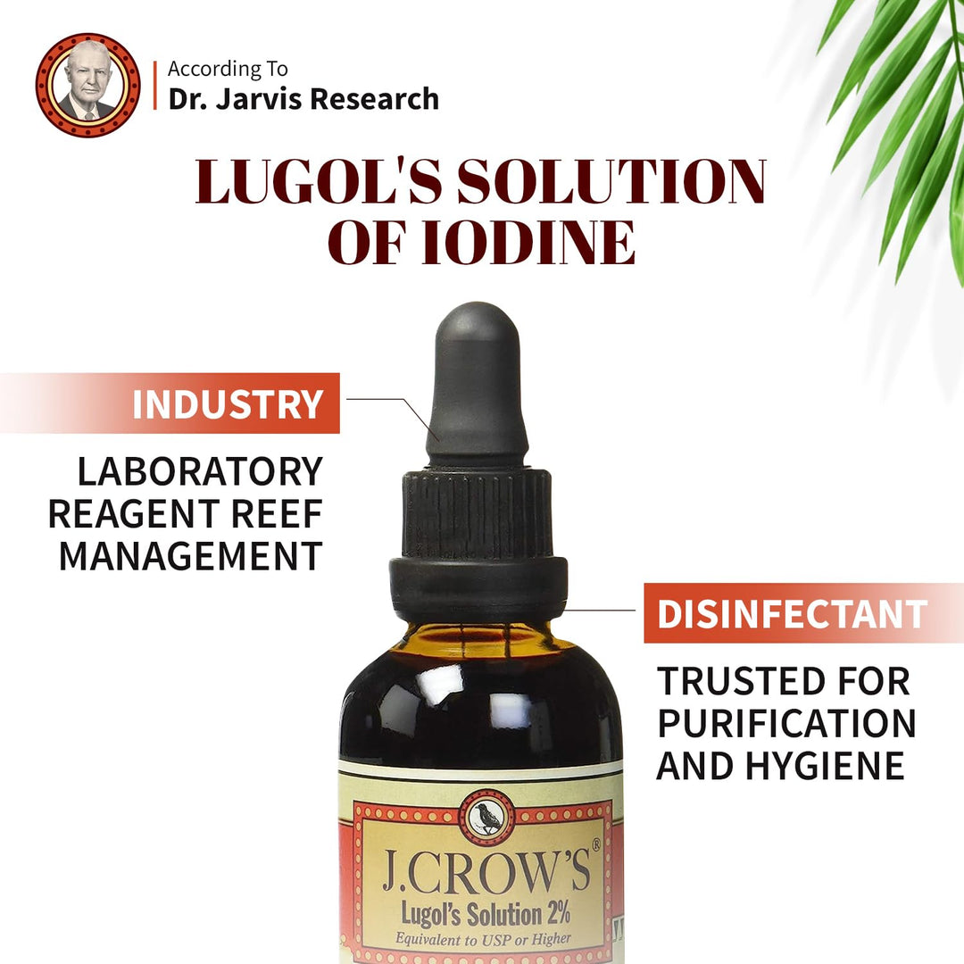 J. CROW'S Lugol's Solution of Iodine, 2%, 2 oz