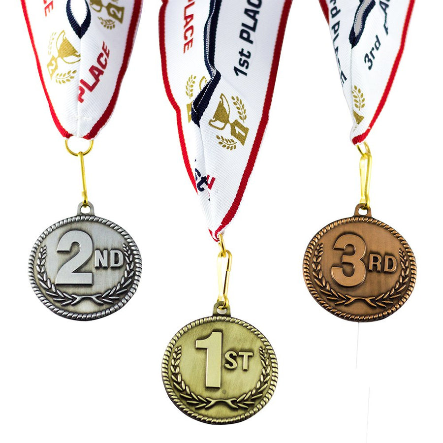 All Quality Award Medals, Gold Silver Bronze, 3 Count