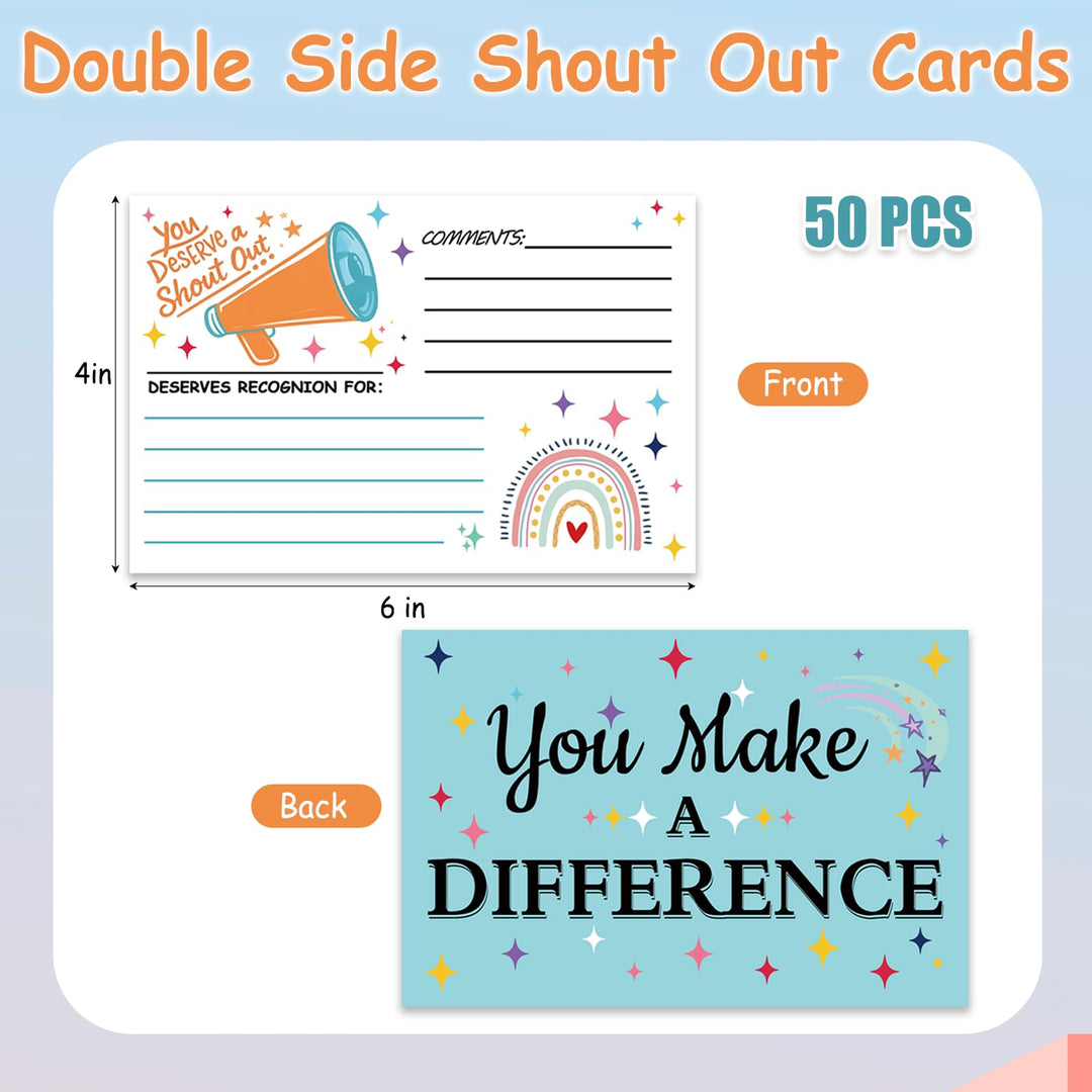 SULICRE Shout Out Cards, White, 50 Count