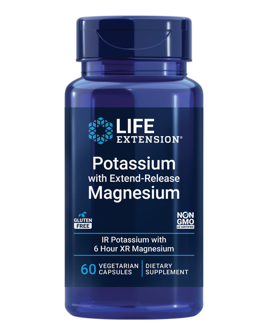 Life Extension Potassium with Extend-Release Magnesium, 60 Count