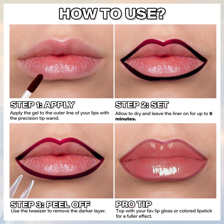 Cilrofelr Peel Off Lip Liner Stain, Mauve