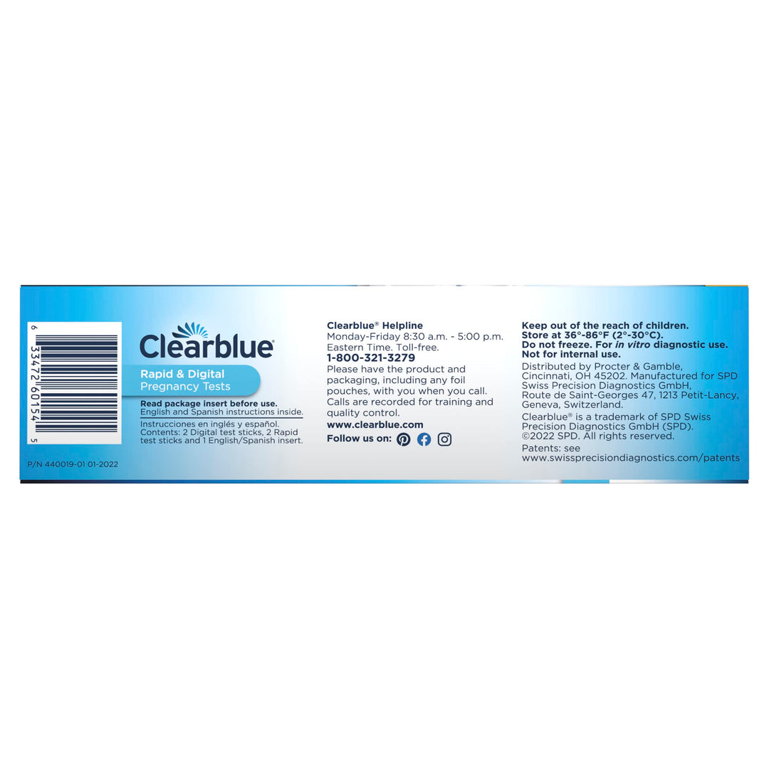 Clearblue Pregnancy Test Combo Pack, 4 Count, Pack of 2