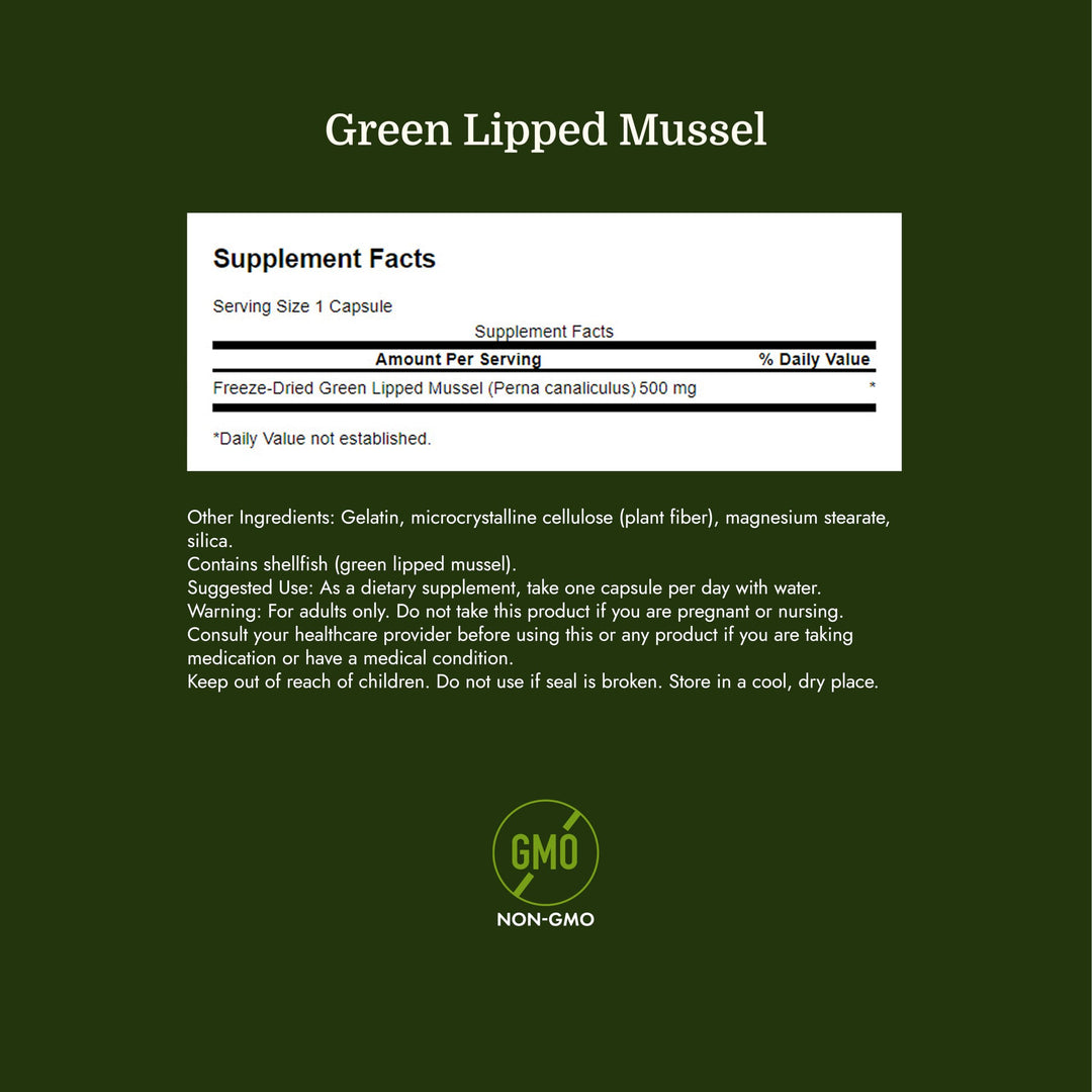 Swanson Green Lipped Mussel, 500 mg, 60 Count