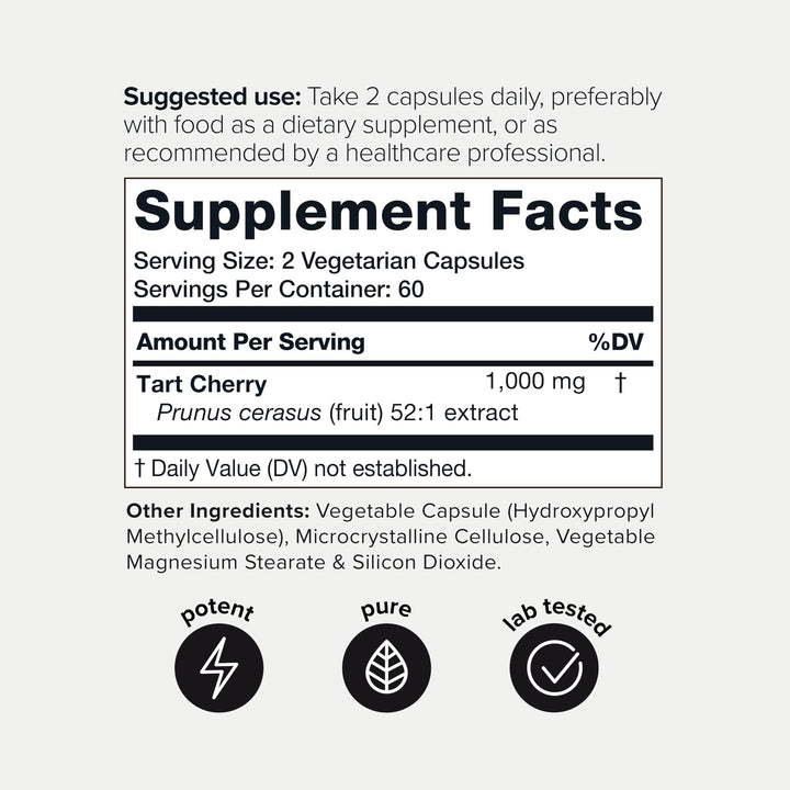 Toniiq Tart Cherry 52:1 Extract Capsules