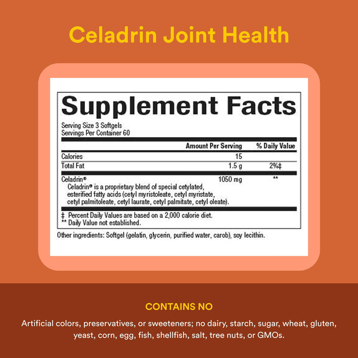Natural Factors Celadrin Joint Health Softgels, 180 Count