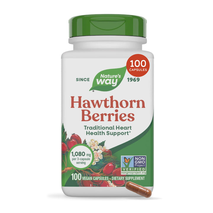 Nature's Way Hawthorn Berries, 100 Count