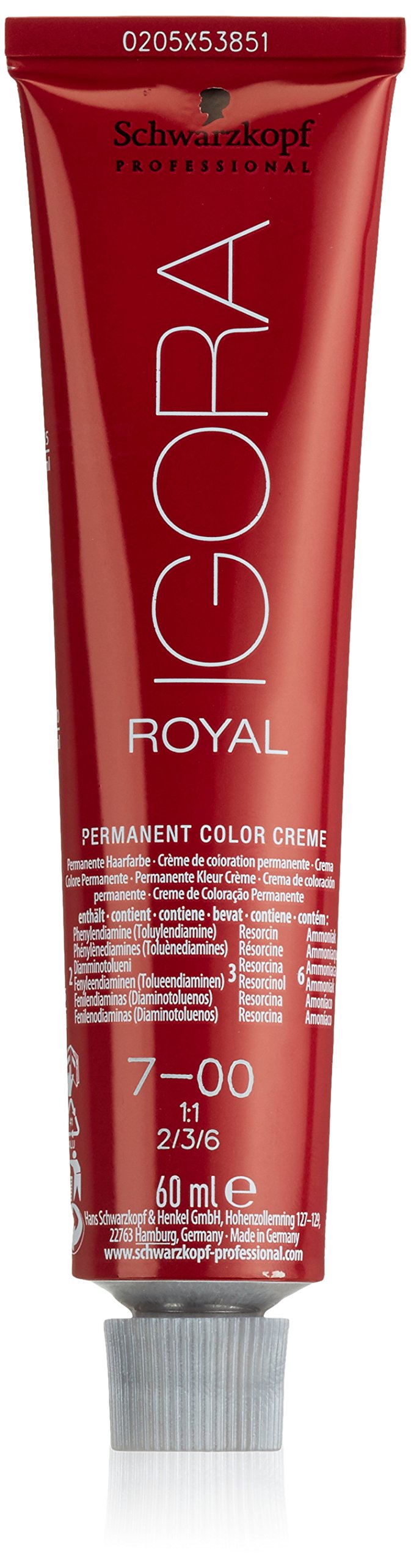 Schwarzkopf Royal Igora Permanent Hair Color, 7-00, 60 ml