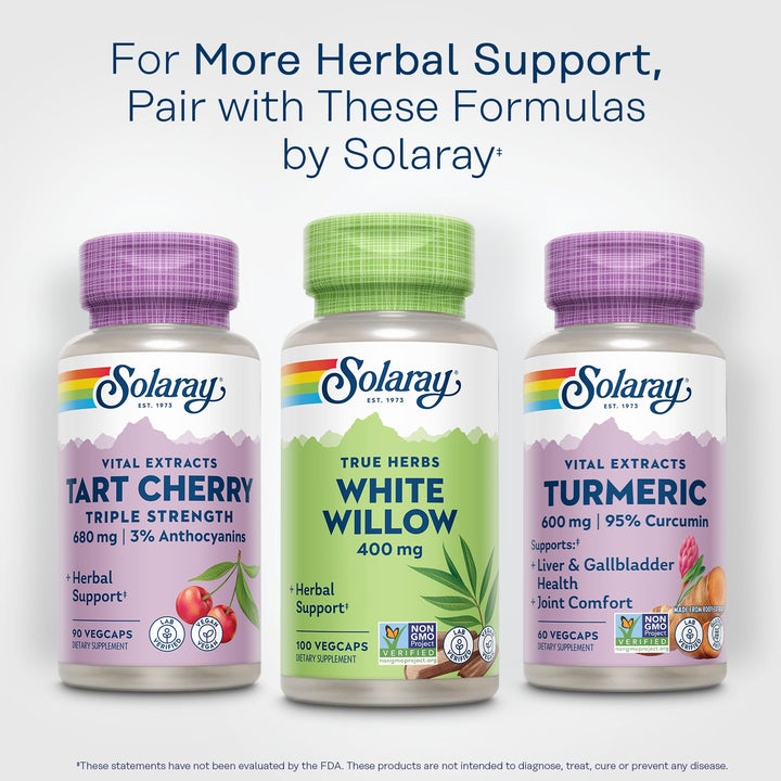 Solaray White Willow, 400 mg, 100 Count