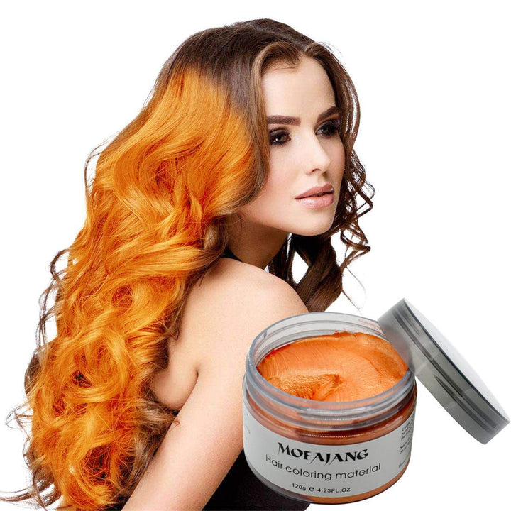 NYKKOLA Hair Wax Color Dye Styling Cream, Orange