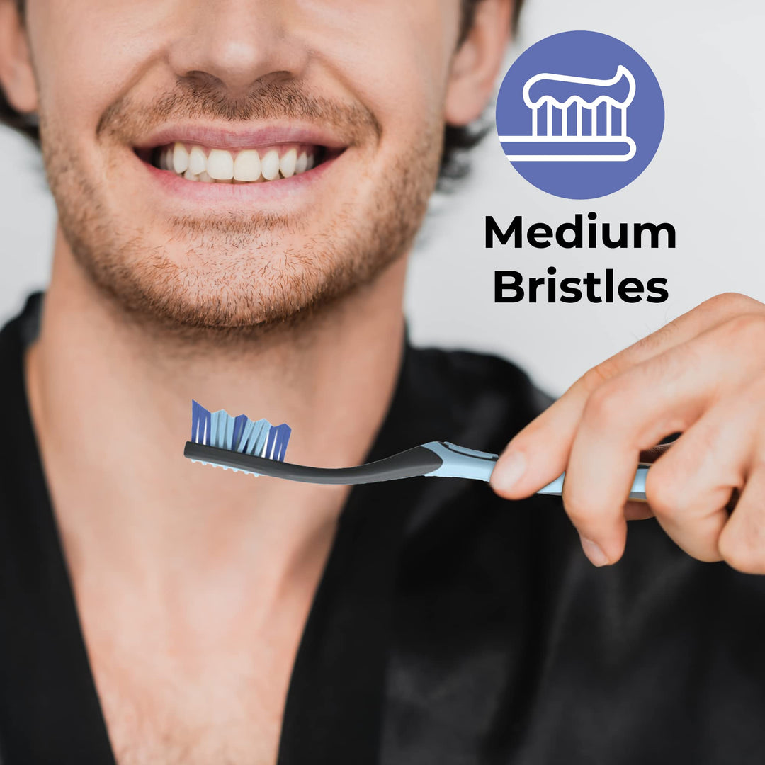 REACH Essentials Toothbrush, Medium Bristles, 6 Count